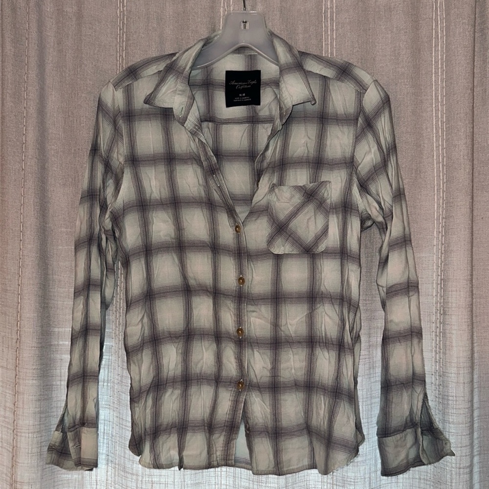American Eagle Blue/Green Flannel (M)